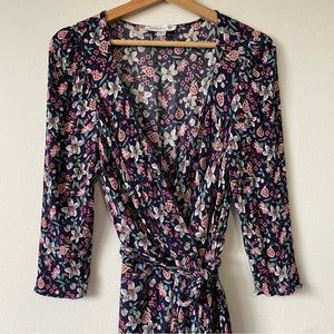 Amour Vert Mollie Wrap Dress in Zumba Floral